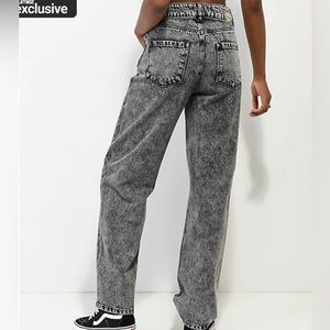Empyre Tori Black Acid Wash Skate Jeans